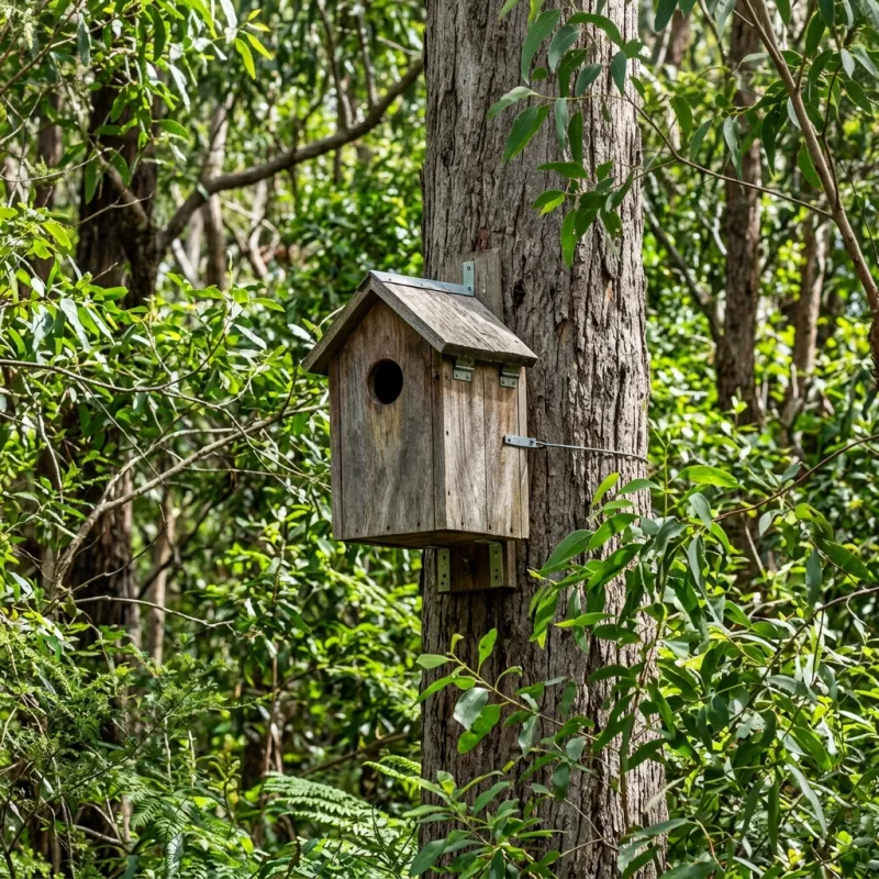 Animal nesting box installed as a humane alternative to a Bayswater roof cavity